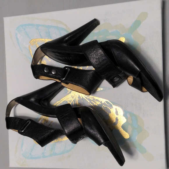 Nine West black heels, size 71/2.🐦 - Picture 2 of 8